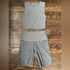 TnAction from Aritzia heather grey set